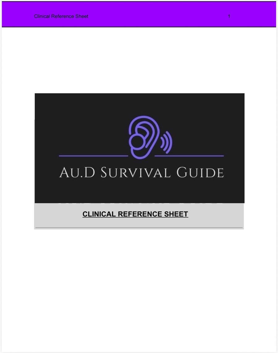 Clinical Reference Guide